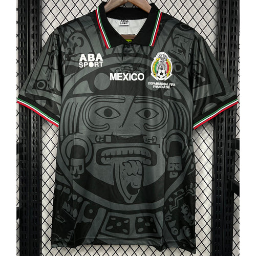 Maillot de football rétro noir du Mexique 1998