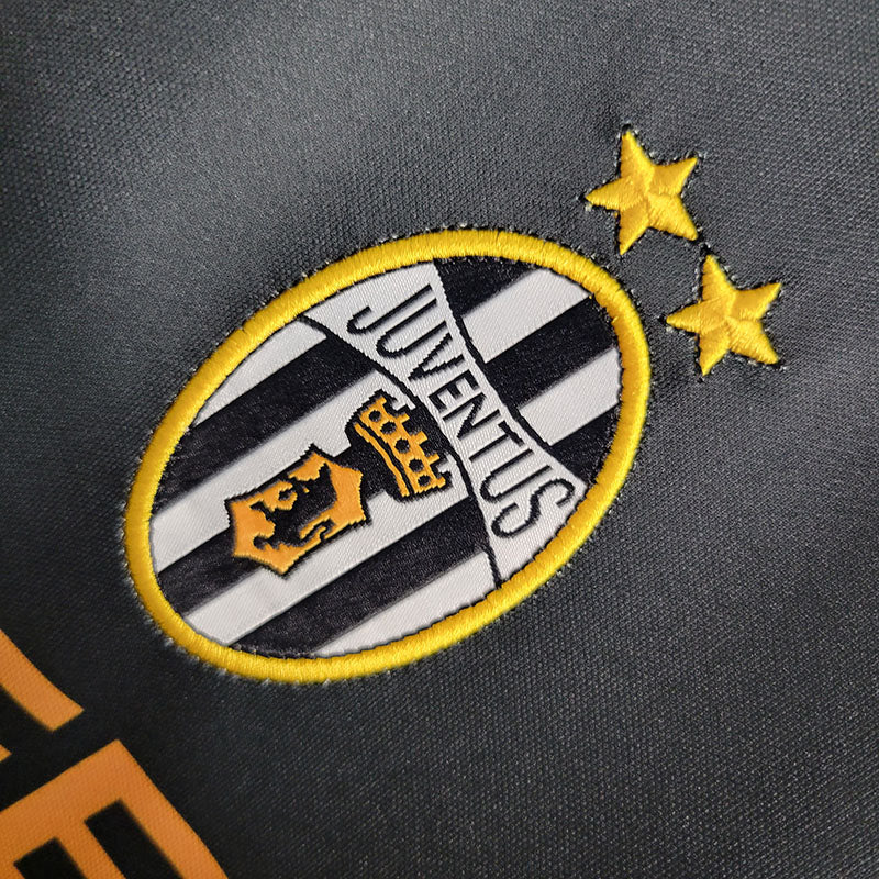 Maillot de football rétro noir extérieur JUV 2001-2002