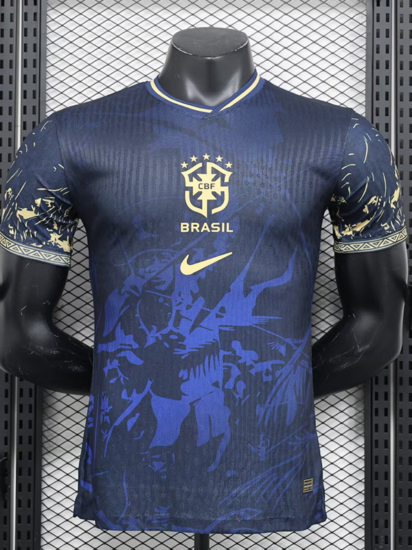 Maillot de football Brésil bleu noir édition spéciale 24-25
