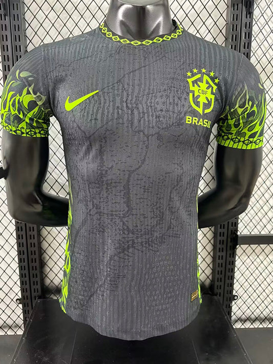 Maillot de football Brésil édition spéciale noir et vert 25-26