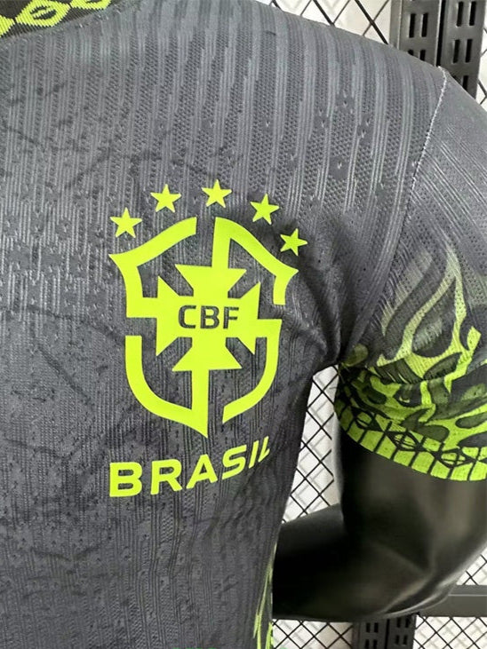 Maillot de football Brésil édition spéciale noir et vert 25-26