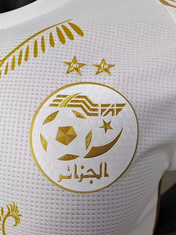Maillot d'entraînement Algérie Blanc Édition Spéciale Joueur 24-25 #35