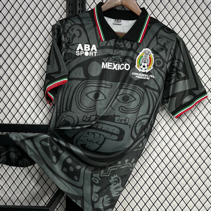 Maillot de football rétro noir du Mexique 1998