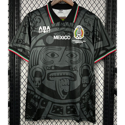 Maillot de football rétro noir du Mexique 1998