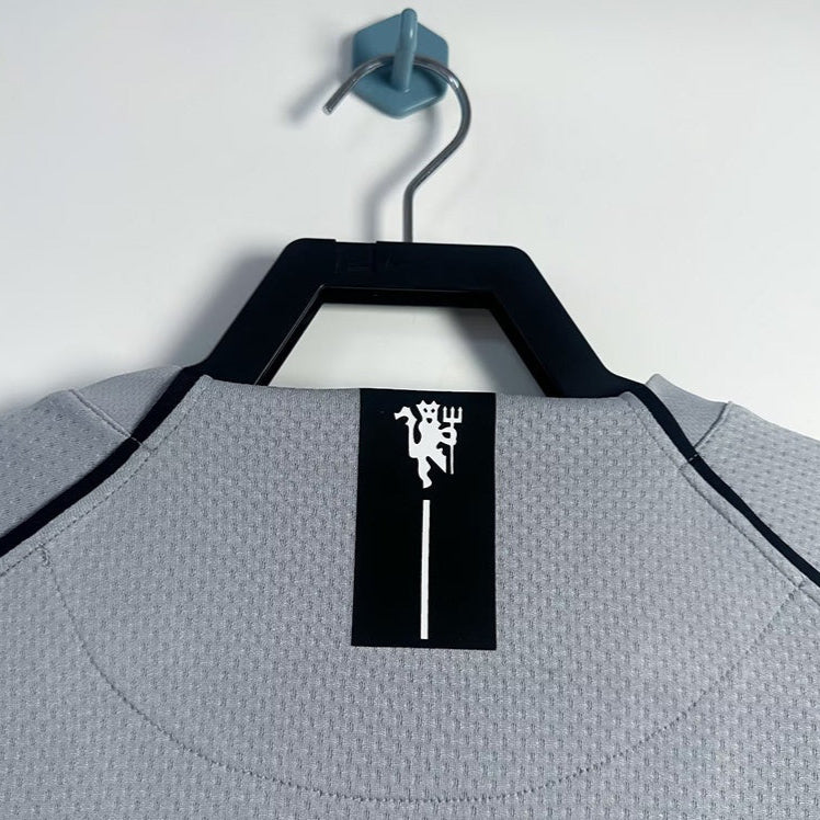 Maillot de gardien de but rétro gris de Manchester United 2007-2008