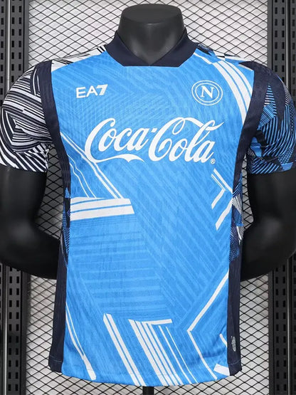 Maillots d'entraînement bleus Napoli 24-25, version joueur