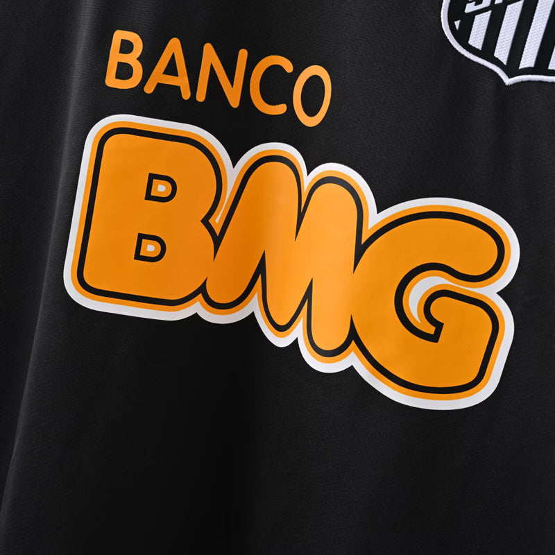 Maillot de football rétro noir Santos FC 2012-2013