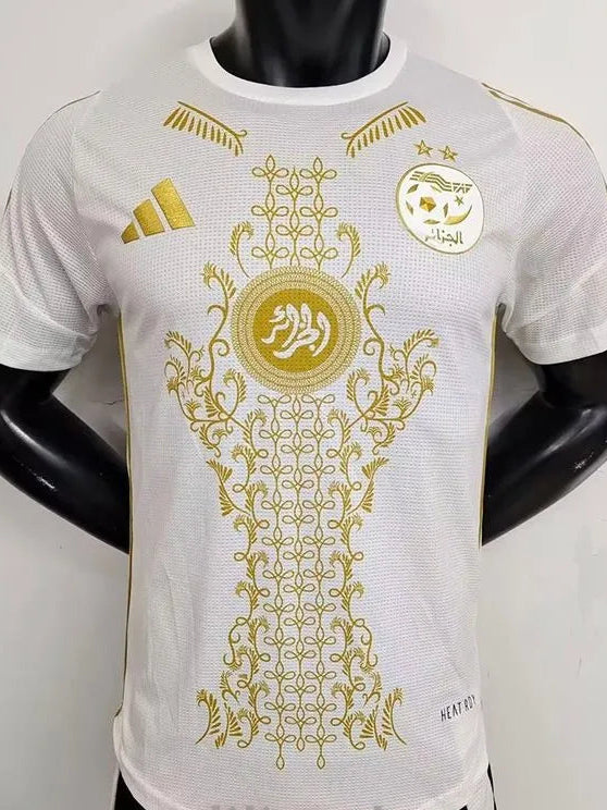 Maillot d'entraînement Algérie Blanc Édition Spéciale Joueur 24-25 #35